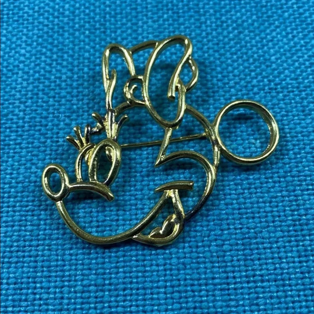 Gold / Sterling Disney Van Dell Minnie Mouse Pin